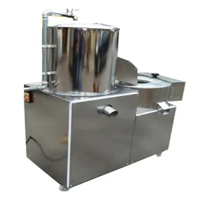 Mesin cuci pengupas dan pemotong kentang listrik komersial, mesin pemotong dan pengupas singkong wortel