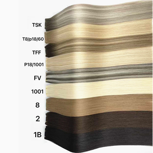 Estensioni di Capelli Umani Vergini 100% Europei con Cuticola Intatta, Realizzate a Mano con Doppia Trama a Macchina, Genius Weft, 50g - Product Image 4