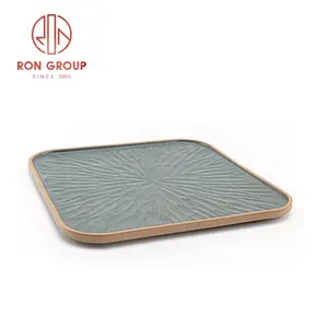 manufacturer supplier restaurant japanese grey blue square serving plates dishes ceramic plates sets dinnerware tableware