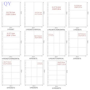 Álbum de Fotos de Anime A4, Páginas Interiores con 8 Bolsillos Irregulares de Una Sola Cara, Recambio de Páginas de PVC y Libres de Ácido - Product Image 6
