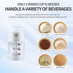 Mug à café en verre avec logo personnalisé, agitation automatique, étanchéité par une seule touche, base antidérapante, poignée portable, compatible lave-vaisselle - Product Image 3