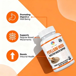 Label pribadi kapsul sekam <span class=keywords><strong>Psyllium</strong></span> Gut & usus mendukung suplemen mendorong kesehatan pencernaan & teratur OEM kapsul psylilum - Product Image 6