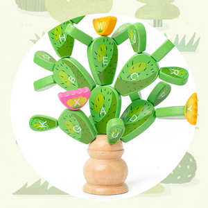 Juguete Educativo Temprano para Niños, Bloques de Construcción Creativos, Bloques de Madera con Forma de <span class=keywords><strong>Cactus</strong></span> - Product Image 5