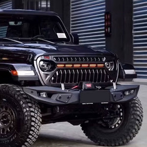Accessoires 4x4 <span class=keywords><strong>2</strong></span>/4 <span class=keywords><strong>portes</strong></span> tout-terrain en acier noir <span class=keywords><strong>Sport</strong></span> pare-chocs avant pour <span class=keywords><strong>Jeep</strong></span> <span class=keywords><strong>Wrangler</strong></span> JL JT 2018 + - Product Image 5