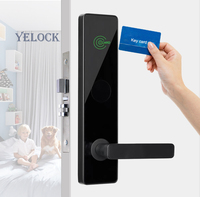 Serrure de porte d'hôtel sans clé en alliage d'aluminium avec système de contrôle d'accès RFID et logiciel gratuit