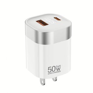 อะแดปเตอร์ชาร์จ GaN 50W รองรับทั่วโลก ชาร์จเร็ว USB Type C พร้อมพอร์ต A+C สำหรับโทรศัพท์และแล็ปท็อป - Product Image 4