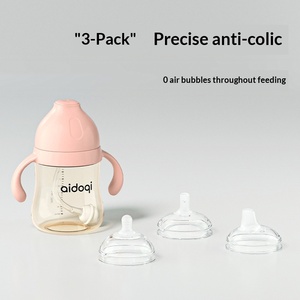 Biberon d'apprentissage Aiduchi PPSU avec bec de canard, tasse à bec verseur, une bouteille trois usages, anti-coliques, avec poignée, grande taille - Product Image 4