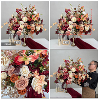 Centros de Mesa Florales de Seda Artificiales Grandes de 90 cm, Nuevos, al por Mayor, para Decoración de Bodas y Regreso a Clases, Hechos a Mano