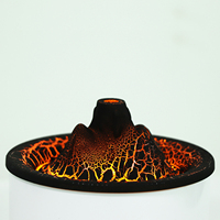 Humidificateur à vapeur chaude Crackle-Volcano de plus de 200 ml avec effet flamme pour utilisation autonome