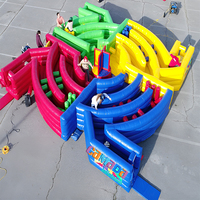 Structure gonflable commerciale de qualité professionnelle : Parcours d'obstacles, labyrinthe, jeu d'arène et machine rotative