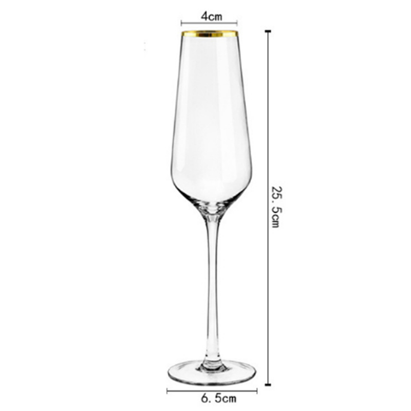 Gold rimmed Champagn glass
