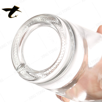 Bouteille de vin en verre transparent avec bouchon à couronne, capacité 500 ml, 700 ml, 750 ml, bouteille vide ronde pour liqueur/vodka