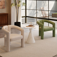 Chaise de canapé simple au design scandinave avec tissu doux Style minimaliste pour chambre ou salon