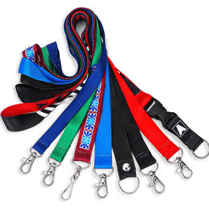 حامل بطاقة تعريف للمعلمين مخصص الطباعة مع شريط ساتان بوليستر للطيران وشارة ميدالية وحبل تعليق للمفاتيح مع شعار - Product Image 1