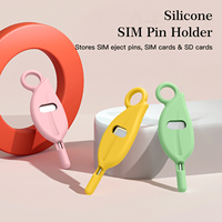 Outil d'éjection de carte SIM anti-perte, boîte de rangement pour bureau, étui de rangement en silicone durable, câble de téléphone portable minimaliste pour salon