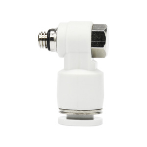 Conector Neumático de Codo de Conexión Rápida, Rosca Externa, Tipo L Giratorio, 6 12 01 3 4, Accesorios para Circuitos de Aire - Product Image 1