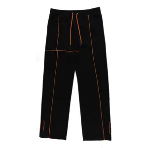 Sweatpants Supplier Custom Heavyweight Street Trend Loose Casual Work Suit Straight Leg Pants Contrasting Lines Sweatpants Men