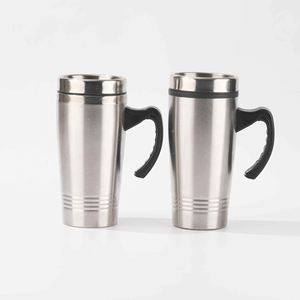 Stainless Steel Tumbler With Handle And Lid Double Wall Vacuum Insulated <b>For</b> Travel - Product Image 2