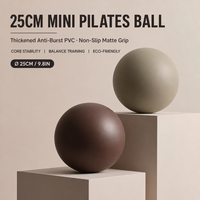 Mini ballon de yoga et de Pilates en PVC 22/25CM Beige Noir Brun foncé Antidérapant Écologique Mini ballon d'exercice pour le yoga et le Pilates Gym