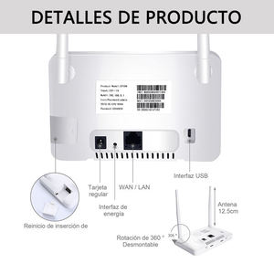 เราเตอร์ไร้สาย CP106 4G สำหรับใช้งานที่บ้าน พอร์ตเครือข่ายเดียว ใส่ซิมการ์ดได้ รองรับ LTE Wifi 2.4G Wi-Fi ความเร็ว 300Mbps พร้อมฟังก์ชั่นไฟร์วอลล์ สินค้าใหม่ 2 - Product Image 6