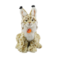 36cm26cm vente en gros réaliste Cub Lynx peluche animaux sauvages jouets poupées oreiller à collectionner pour les tout-petits pour les enfants