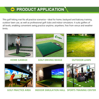 Tapis de golf Yousee 15 mm en nylon, tapis d'entraînement de swing de golf avec base en mousse NBR antichoc de 15 mm