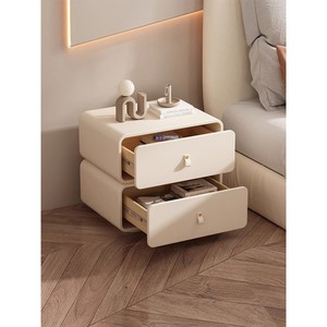 Nightstand Artificial Board <b>Storage</b> <b>Cabinet</b> Dark Gray Modern Design Bedroom Furniture - Product Image 2
