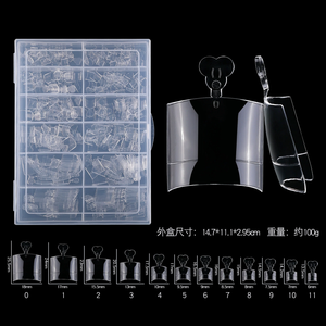 240 Uds. De media cubierta transparente, puntas de <span class=keywords><strong>uñas</strong></span> de Gel suave cuadradas cortas, Material ABS, <span class=keywords><strong>uñas</strong></span> de los pies para mujeres, salones de <span class=keywords><strong>uñas</strong></span> DIY - Product Image 3