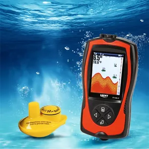 Détecteur de poissons portable Lucky FF1108-1CW, portée 100 m, profondeur 45 m, sonar sans fil 125 kHz, <span class=keywords><strong>sondeur</strong></span> sonore DC 10-18V, menu russe, pêche - Product Image 2