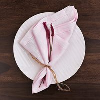 Serviettes de table en lin naturel blanc 20x20 de haute qualité avec ourlet festonné, vente en gros, serviettes de table en coton uni pour les occasions de mariage