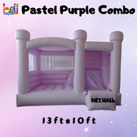 Château gonflable moderne avec toboggan, structure gonflable combinée pour fêtes d'enfants et décorations de mariage