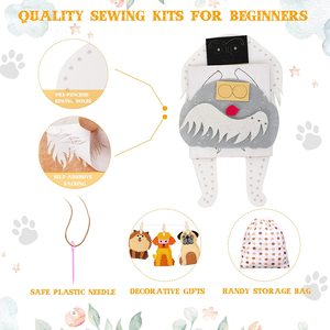 New Bán Buôn Vui Vẻ Giáo Dục Đồ Chơi Cảm Thấy Con Chó Con Chó Động Vật Tự Làm Trẻ Em Hoạt Động Nghệ Thuật Thủ Công May Kit Cho Trẻ Em - Product Image 6