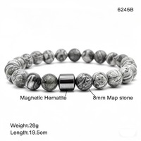 Zwarte Tijgeroog kralen armband, magnetische stenen, direct leverbaar, groothandel, agaat sieraden, unisex, Valentijnsdag