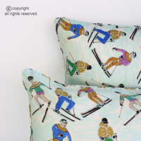 Envoi instantané 100% Lyocell dérivé d'eucalyptus Styles d'impression numérique housse de couette ensemble de literie ensemble de housse de couette