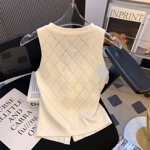 Nouveau Débardeur Coupe Ajustée à Col en V sans Manches Tendance et Décontracté - Product Image 2