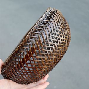 <b>Bamboo</b> Woven Storage <b>Basket</b> Round Handmade For Kitchen Food Use - Product Image 4