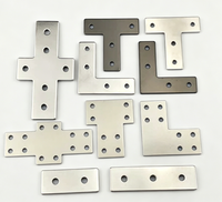 Plaque de connexion externe en forme de L pour profilés industriels modulaires en aluminium, plaquée zinc