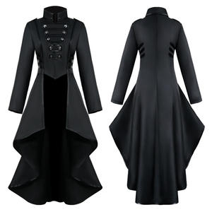 Costume d'Halloween pour femme, style médiéval, steampunk, victorien, gothique, avec corset, veste queue-<span class=keywords><strong>de</strong></span>-pie et jupe, en polyester, pour le cinéma et la télévision - Product Image 2