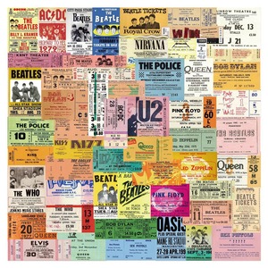 55 Pegatinas Vintage de Banda de Rock, Pegatinas Adhesivas de Papel con Diseño Retro de Música para Motocicleta, Cuaderno, Guitarra, Botella - Product Image 3