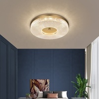 Nouvelle lampe de plafond de luxe nordique pour l'éclairage intérieur de la maison, lampe de plafond ronde en cristal, lampes de plafond LED modernes pour l'intérieur