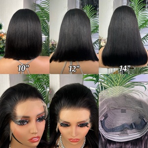 100% Ready to Ship Wholesale 13x4 HD Lace Straight <b>Bob</b> <b>Wigs</b> Peruvian Virgin Hair Human Hair <b>Wigs</b> for Black Women - Product Image 4