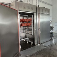 Fumoir industriel automatique à chariot robuste en SUS304 pour ligne de transformation de viande