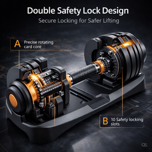 <span class=keywords><strong>Haltères</strong></span> réglables en acier QS Commercial avec poignée antidérapante et finition résistante pour la musculation et le bodybuilding - Product Image 5