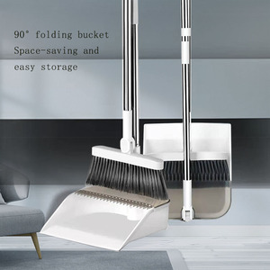 Ensemble de pelle à poussière coupe-vent <span class=keywords><strong>rotatif</strong></span> à 180 degrés, <span class=keywords><strong>balais</strong></span> à main de nettoyage, balai magique, balai de sol, nettoyage ménager - Product Image 4