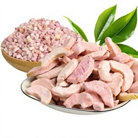 FD-vriesgedroogde perzikchips, afkomstig uit Shandong, knapperige fruit- en groenteschijfjes, kant-en-klaar snack, op kamertemperatuur bewaren, perfect.