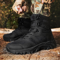 Bottes tactiques en cuir légères pour hommes, vente directe fabricant, grande taille, doublure en toile, semelle extérieure en caoutchouc, fermeture éclair, style désert
