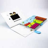 Nouveaux produits haut de gamme, carte numérique personnalisée, couverture rigide, livre d'album, écran lcd, courrier, vidéo, livret