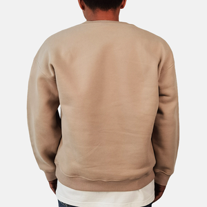 OEM工場 ヘビーウェイトコットン 紐なし 長袖 無地 カスタムプリント メンズ ストリートウェア パーカー スウェットシャツ - Product Image 3