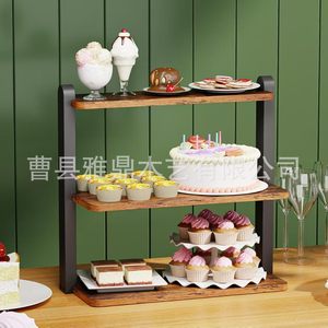 Wooden And Wrought Iron 3 Tier Storage Rack For <b>Kitchen</b> Countertop Condiment Organizer With Lid Airtight Multipurpose - Product Image 2