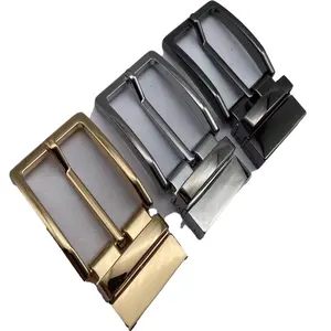 Turning Zinc Alloy Reversible Pin Buckle For Width 35mm Belt Buckle Waist Belt Mens belt Genuine Crocodile